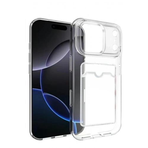 Durukar®   iPhone 17 Pro Kart Şeffaf Silikon - Şeffaf