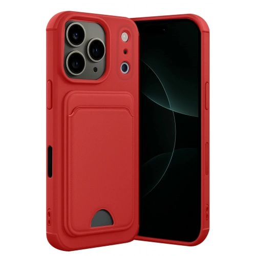 Durukar®   iPhone 17 Pro Kelvin Kartvizitli Silikon - Kırmızı