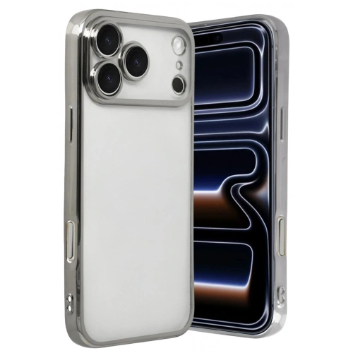 Durukar®   iPhone 17 Pro  Lensli Silikon - Gümüş