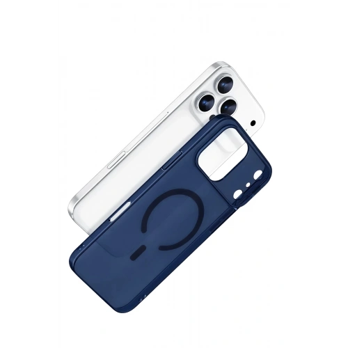 Durukar®   iPhone 17 Pro Max Combo Sert Şeffaf Magsafe Kapak - Mavi