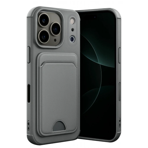 Durukar®   iPhone 17 Pro Max Kelvin Kartvizitli Silikon - Gri