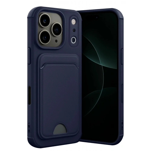 Durukar®   iPhone 17 Pro Max Kelvin Kartvizitli Silikon - Lacivert