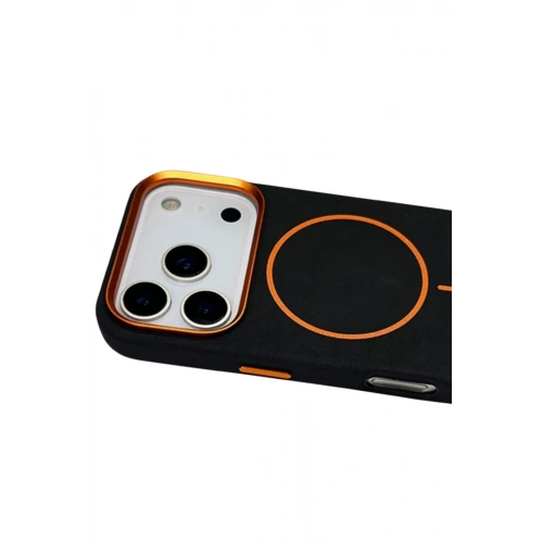 Durukar®   iPhone 17 Pro Max Luno Deri Magsafe Kapak - Siyah