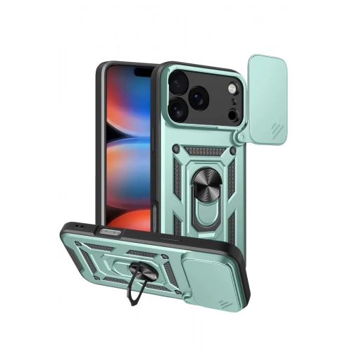 Durukar®   iPhone 17 Pro Pars Lens Yüzüklü Silikon - Yeşil