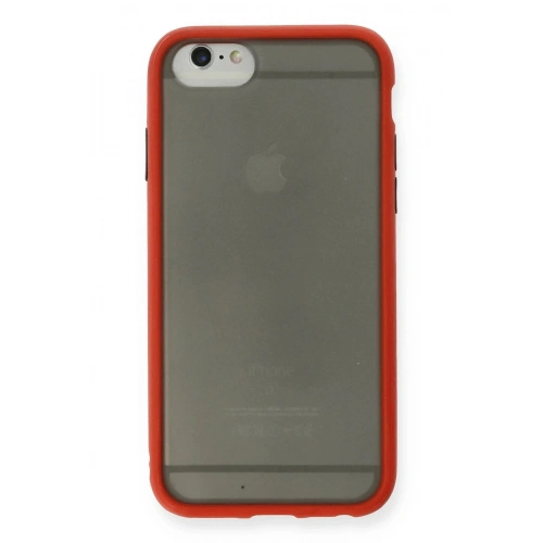 Durukar®  iPhone 6 Kılıf Montreal Silikon Kapak - Kırmızı