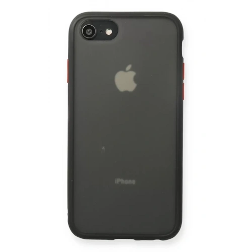 Durukar®   iPhone 7 Kılıf Montreal Silikon Kapak - Siyah