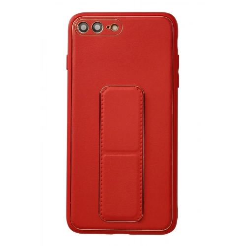 Durukar®  iPhone 7 Plus Kılıf Coco Deri Standlı Kapak - Kırmızı