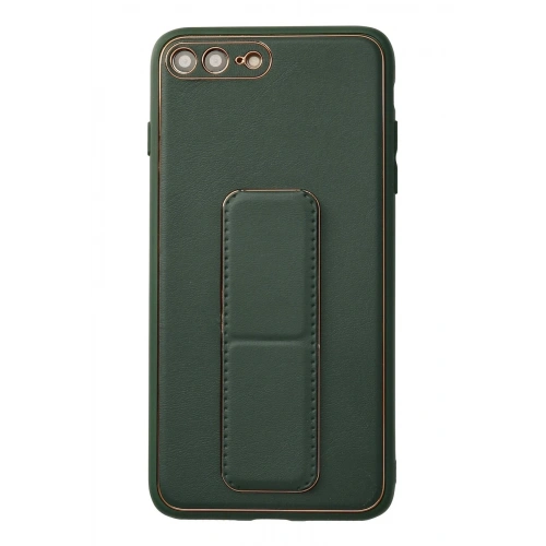 Durukar®  iPhone 7 Plus Kılıf Coco Deri Standlı Kapak - Yeşil