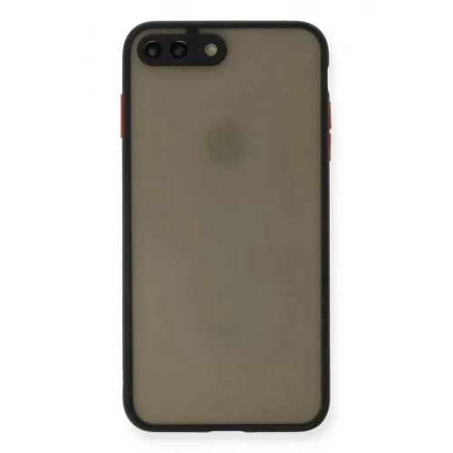 Durukar®   iPhone 7 Plus Kılıf Montreal Silikon Kapak - Siyah