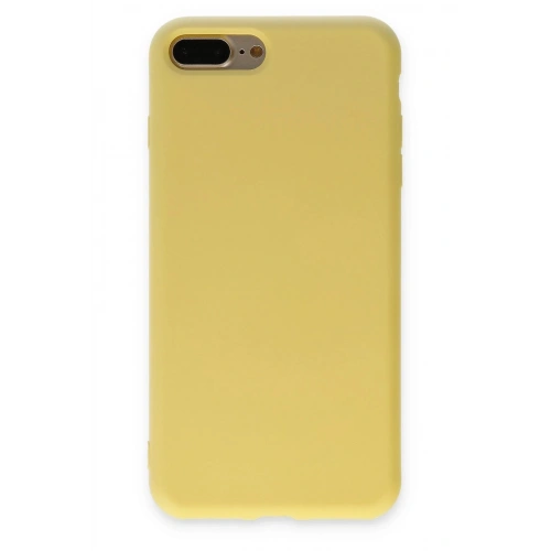 Durukar®  iPhone 7 Plus Kılıf Nano içi Kadife Silikon - Sarı