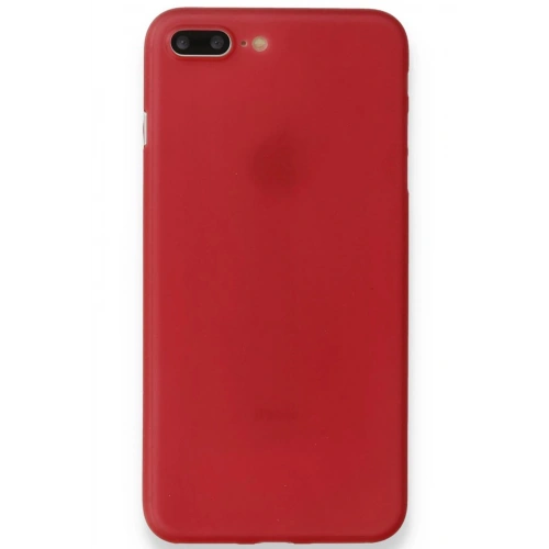 Durukar®  iPhone 8 Plus Kılıf PP Ultra İnce Kapak - Kırmızı
