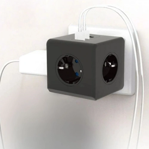Durukar® Isıya Dayanıklı Termal Akım Korumalı ve Çocuk Korumalı 3 Priz Girişli 3 USB Girişli Küp Priz