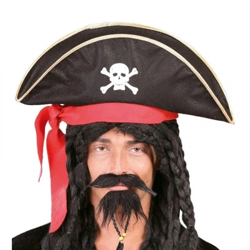 Durukar® Karayip Korsanları Kaptan Jack Kadife Korsan Şapkası Yetişkin
