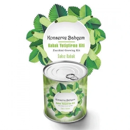 Durukar® Konserve Bahçem Evde Konservede Sakız Kabak Yetiştirme Kiti