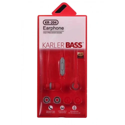 Durukar®  KR-204 Kablolu Kulaklık - Kırmızı