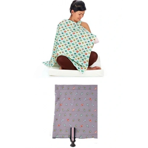 Durukar® Kullanışlı Bebek Emzirme Önlüğü Kuş Desenli