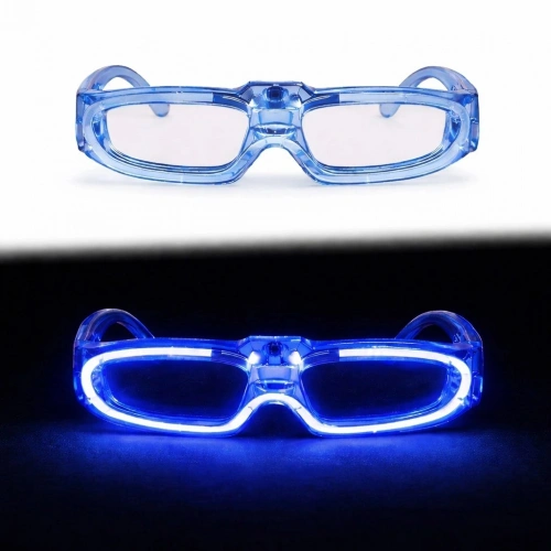 Durukar® Mavi LED Işıklı Parti Gözlüğü 3 Modlu – Glow & Gece Eğlence Gözlüğü