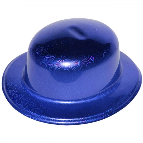 Durukar® Mavi Renk Hologramlı Plastik Yuvarlak Melon 27x24 cm