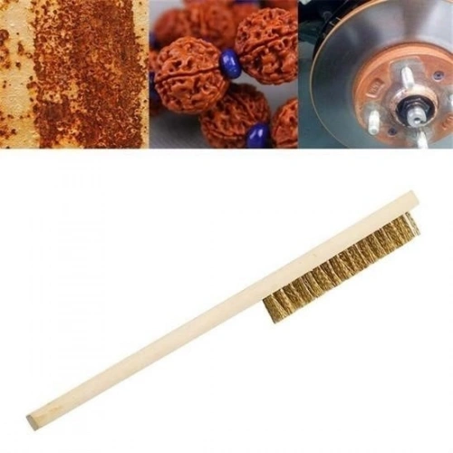 Durukar® Metal Wire Brush Wooden Handle Rust and Dirt Removal Cleaning Brush