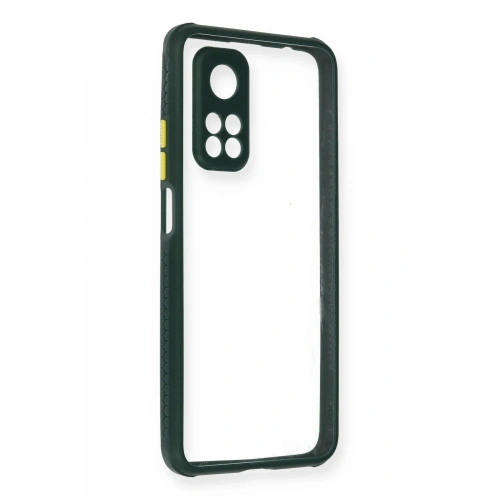 Durukar®   Mi 10T Pro Kılıf Miami Şeffaf Silikon - Koyu Yeşil