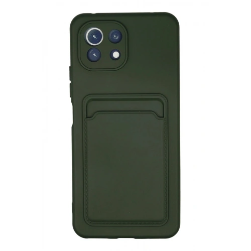 Durukar®   Mi 11 Kılıf Kelvin Kartvizitli Silikon - Koyu Yeşil