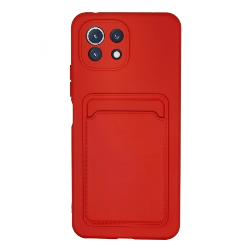 Durukar®   Mİ 11 Lite Kılıf Kelvin Kartvizitli Silikon - Kırmızı