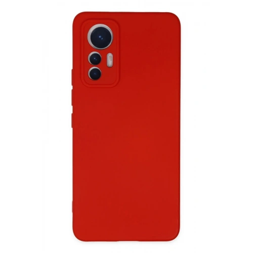 Durukar®   Mi 12 Lite Kılıf Nano içi Kadife Silikon - Kırmızı