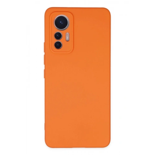Durukar®   Mi 12 Lite Kılıf Nano içi Kadife Silikon - Turuncu