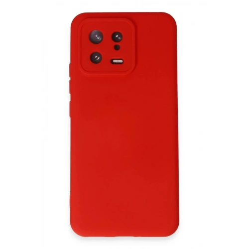 Durukar®   Mi 13 Kılıf Nano içi Kadife Silikon - Kırmızı