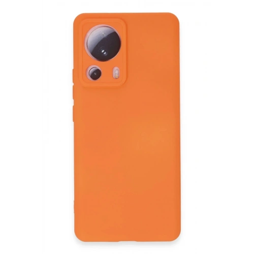 Durukar®   Mi 13 Lite Kılıf Nano içi Kadife Silikon - Turuncu