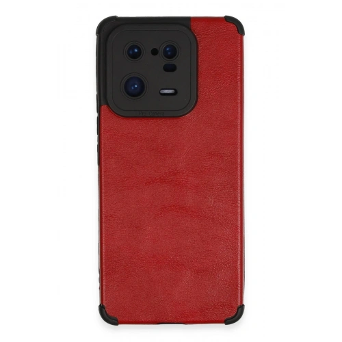 Durukar®   Mi 13 Pro Kılıf Loop Deri Silikon - Kırmızı
