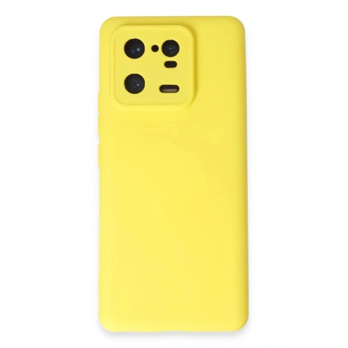 Durukar®   Mi 13 Pro Kılıf Nano içi Kadife Silikon - Sarı