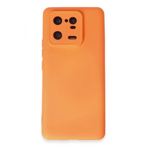 Durukar®   Mi 13 Pro Kılıf Nano içi Kadife Silikon - Turuncu