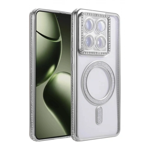 Durukar®   Mi 14T Pro Joke Simli Magneticsafe Kılıf - Gümüş
