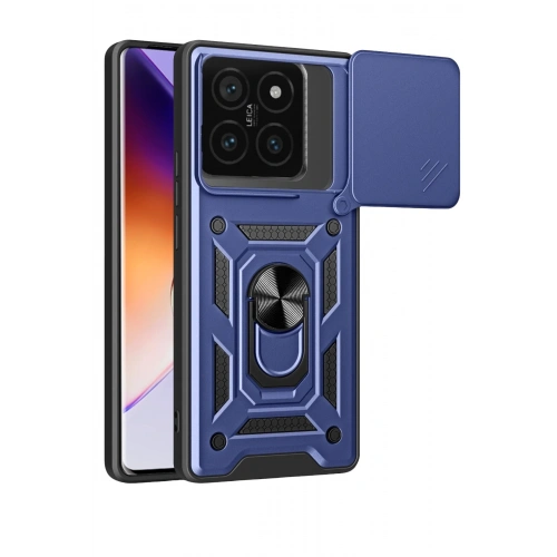 Durukar®   Mi 14T Pro Kılıf Pars Lens Yüzüklü Silikon - Lacivert