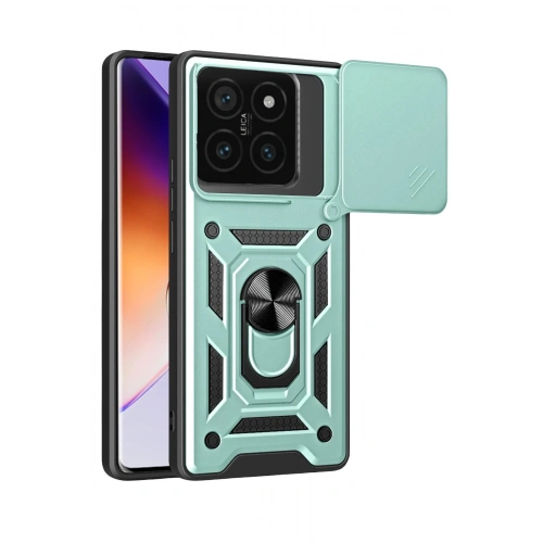 Durukar®   Mi 14T Pro Kılıf Pars Lens Yüzüklü Silikon - Yeşil