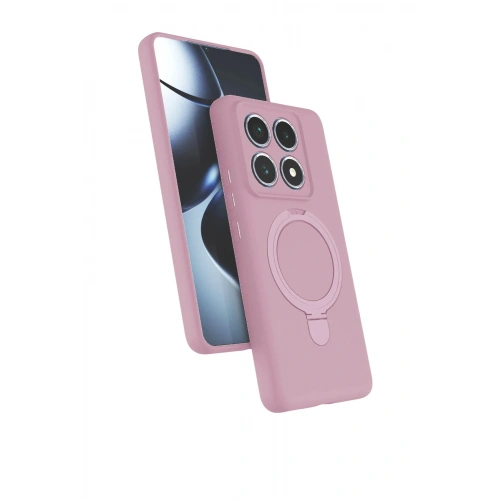 Durukar®   Mi 14T Pro Regal Magsafe Standlı Kapak - Açık Pembe