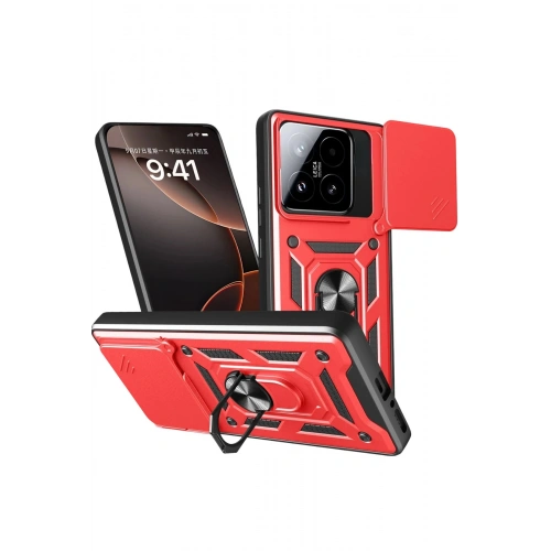 Durukar®   Mi 15T Pars Lens Yüzüklü Silikon - Kırmızı
