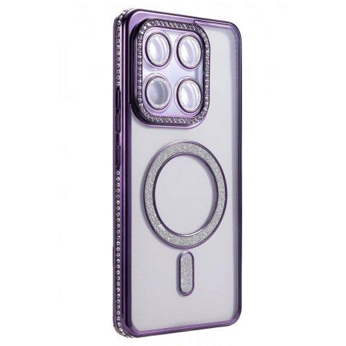 Durukar®   Mi 15T Pro Joke Simli Magneticsafe Kılıf - Derin Mor