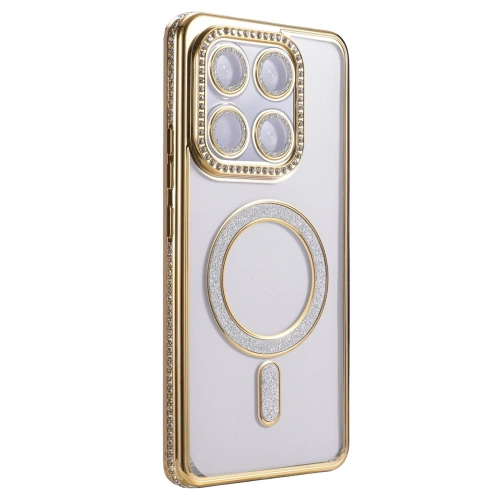 Durukar®   Mi 15T Pro Joke Simli Magneticsafe Kılıf - Gold