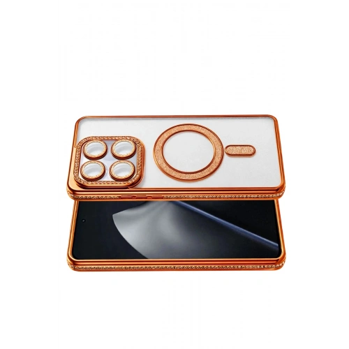 Durukar®   Mi 15T Pro Joke Simli Magneticsafe Kılıf - Turuncu