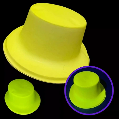 Durukar® Neon Partisi Sarı Renk Plastik Fötr Şapka