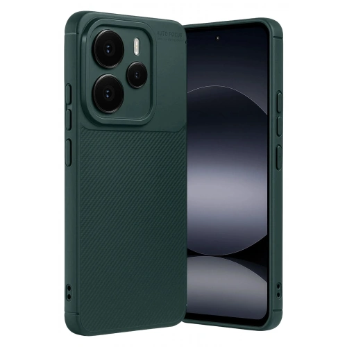Durukar®   Note 14 5G Auto Focus Karbon Kapak - Koyu Yeşil
