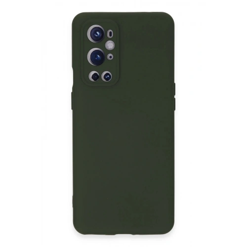 Durukar®  One Plus 9 Pro Kılıf Nano içi Kadife Silikon - Koyu Yeşil