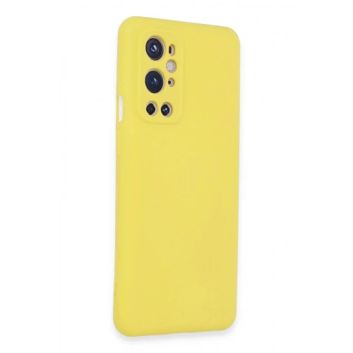 Durukar®  One Plus 9 Pro Kılıf Nano içi Kadife Silikon - Sarı