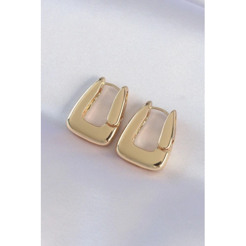 Durukar® Pirinç Gold Renk Kalın Küpe