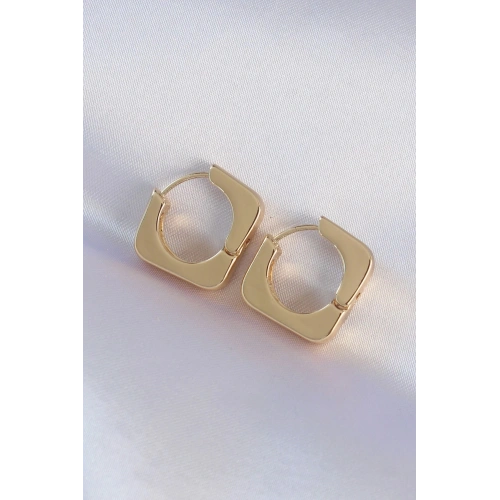 Durukar® Pirinç Gold Renk Kare Küpe