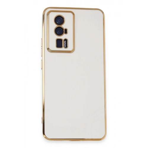 Durukar®   Poco F5 Pro Kılıf Volet Silikon - Beyaz