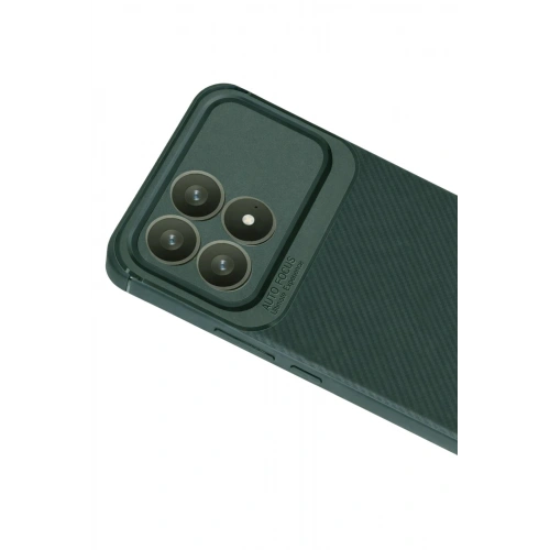 Durukar®   Poco F8 Pro Auto Focus Karbon Kapak - Koyu Yeşil