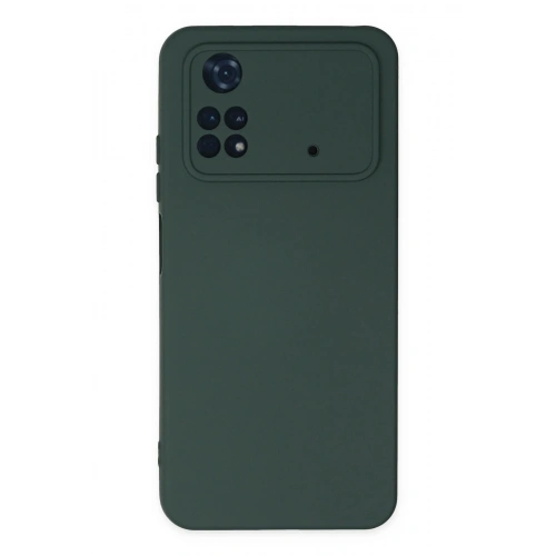 Durukar®   Poco M4 Pro 4G Kılıf Nano içi Kadife Silikon - Koyu Yeşil